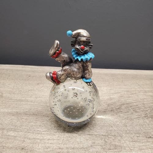 Vintage George Good paperweight with pewter clown on top