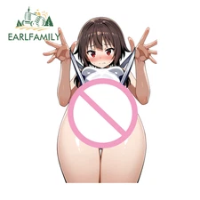 EARLFAMILY 5.1" Megumin futa Car Sticker Trolley Glass Artistic Auto Hood Decal