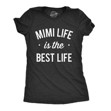 Mujer Mimi Life Is The Best Life Camiseta Divertida Linda Camiseta para Abuela Día de la Madre