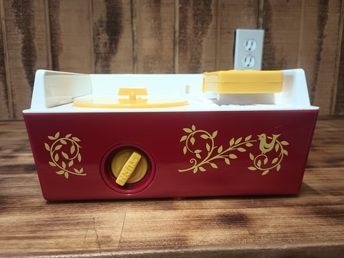Vintage Fisher Price Record Player Music Box w/2 Records Tested/Works - Picture 3 of 15