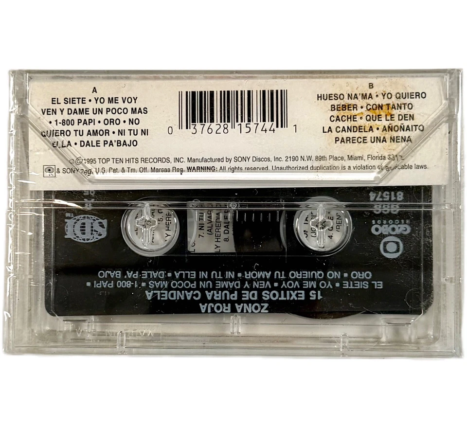 ZONA ROJA 15 Exitos De Pura Candela CD 1995, Top Ten Hits Records Nuevo Sellado - Image 2 of 4