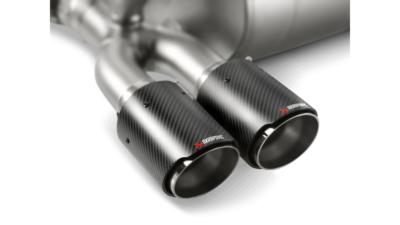  F80 M3 アクラポビッチマフラー Akrapovic 14-17 BMW M3 (F80) Slip-On Line (Titanium) w/ Carbon