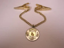 7.5" Kansas Travel Souvenir Gold Tone Vintage Sweater Dress Scarf Clip sc09