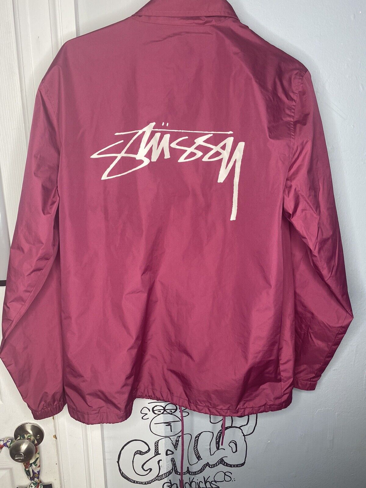 PINK STUSSY CLASSIC COACH JACKET eBay