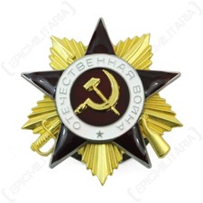 WW2 Soviet Order of the Patriotic War - 1st Class- Excellent Reproduction