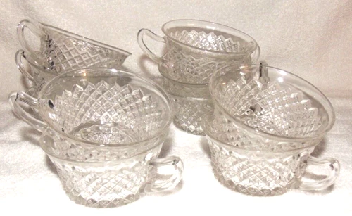 10 Anchor Hocking Miss America Depression Glass COFFEE TEA CUPS