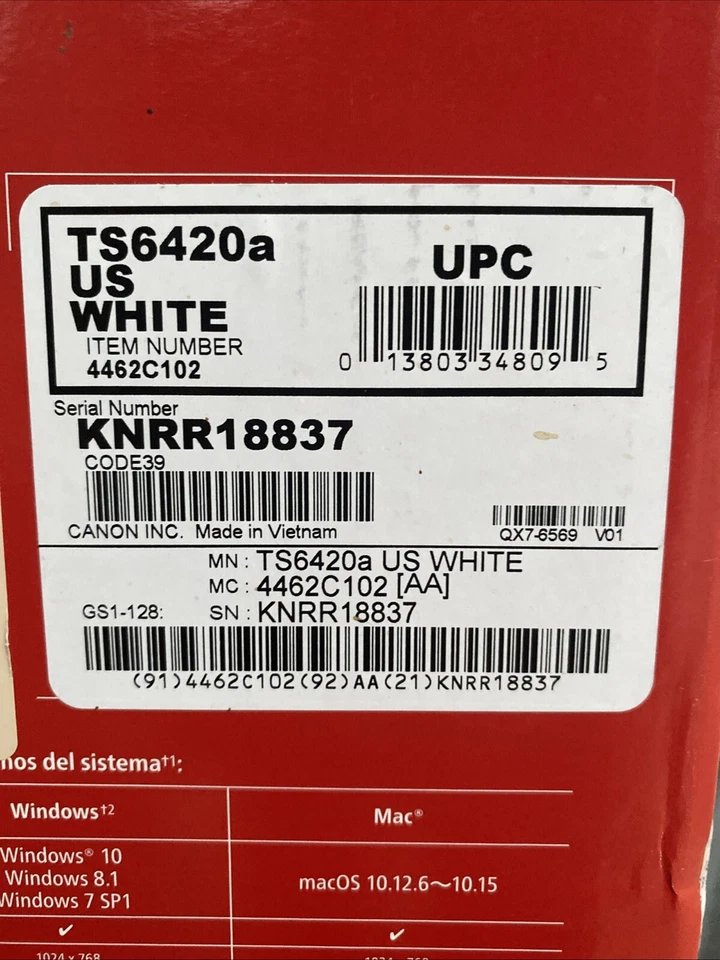 Canon PIXMA TS6420a Wireless All-In-One Color Inkjet Printer White New - Image 4 of 4