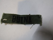 MILITARY PATCH NAME TAPE SEW ON OD GREEN COMBAT USED WITH BUYNA