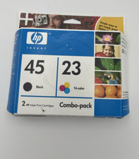 New HP Invent 45  23 Black Tricolor Combo Pack Ink Cartridge OEM expired
