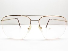 Logo Paris 150-02 000 Gold Aviator EYEGLASSES FRAMES 55-16-140 TV6 21224