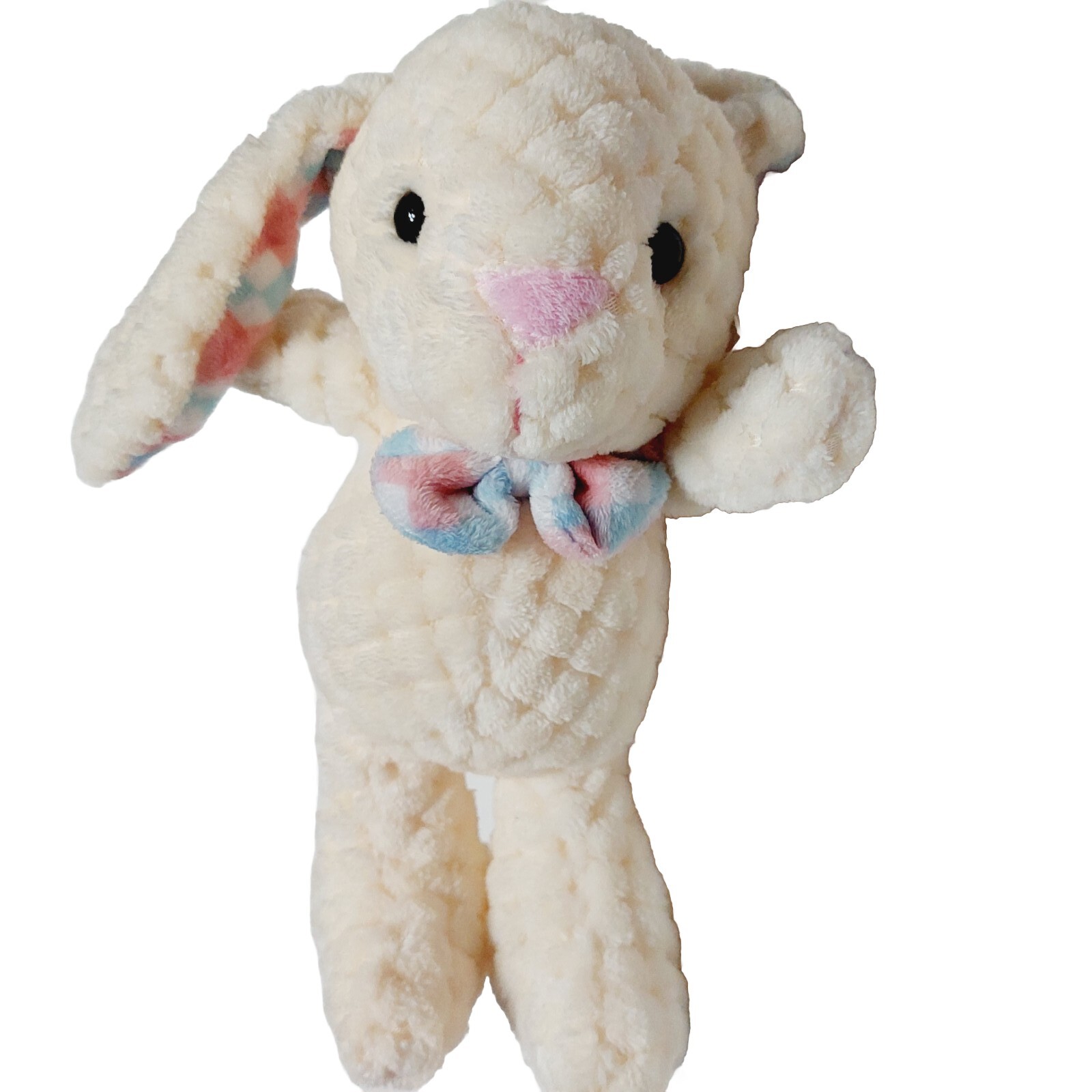 Kellytoy Bunny Rabbit Quilted Animal White Plush 9