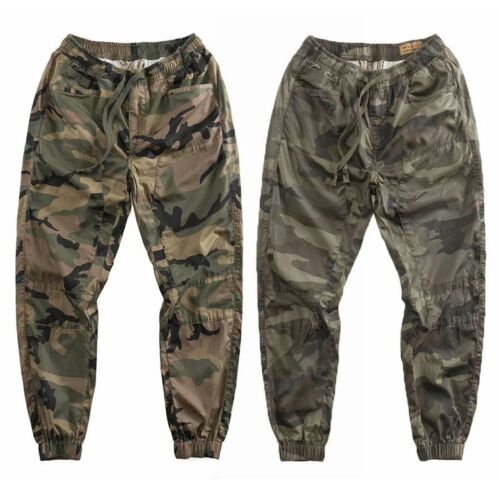Men Pants Camouflage Print Elastic Waist Casual Cargo Pants For Summer - Afbeelding 1 van 15