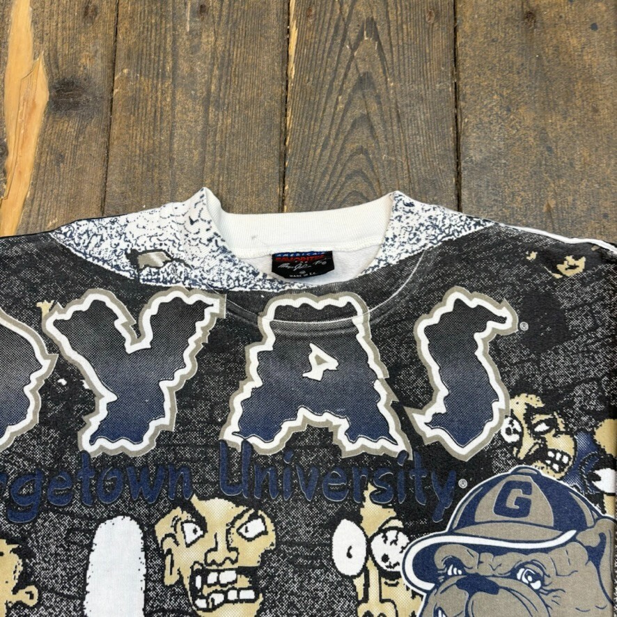 George Town T-Shirt Y2K Hoyas All Over Print Long Sleeve Tee, Multi, Mens Medium image 8