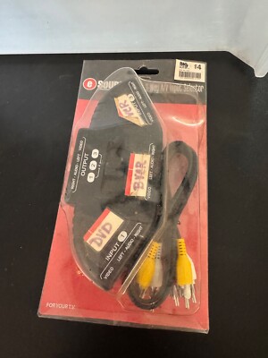 eSource 3-Way A/V Input Selector Switch for DVD VCR TV w/ RCA Cable - New Sealed