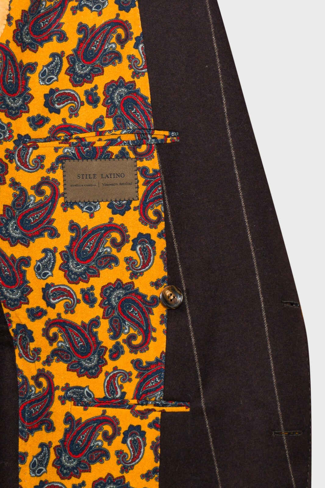 STILE LATINO handmade double breasted suit US 40 EU 50 WOOL V. Attolini