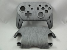 Metallic Silver Soft Touch Front Back Shell for Nintendo Switch Pro Controller