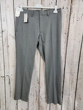 Kenneth Cole Reaction Men's 36x32 Flat Slim Fit Dress Pants Stretch Gray NEW NWT