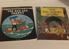 The Adventures of Tintin KING OTTOKARS SCEPTRE & THE RED SEA SHARKS 2 Books