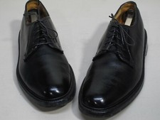 Florsheim Imperial Plain Toe Shoes 8.5D Black Pebble Calf 92611 5 Nail V Cleat
