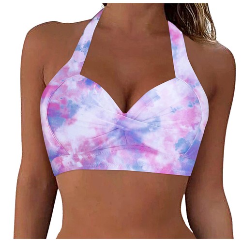 Women Lace Up Swimwear Tops Underwire Full Coverage Bikini Top Push Up Swim New - Bild 4 von 78