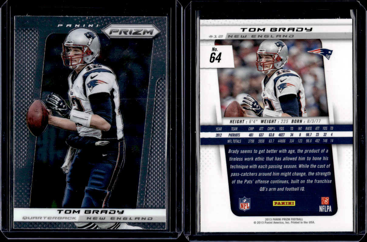 2013 Panini Prizm #64 Tom Brady New England Patriots