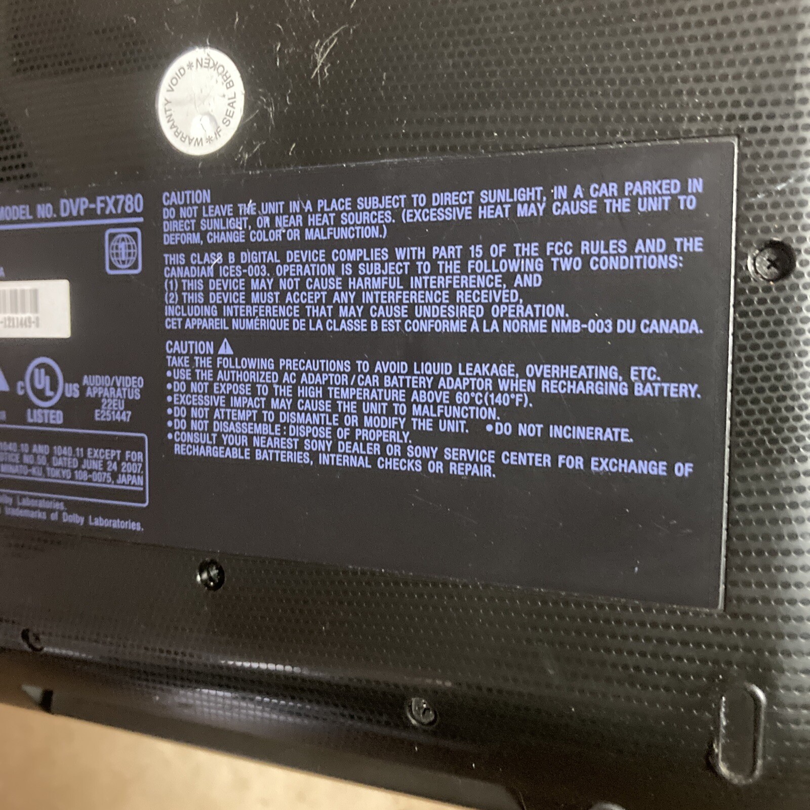 Sony Portable CD DVD Player Wall Charger Model No. DVPFX780 eBay