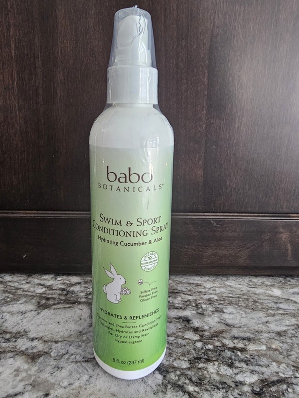 BABO Botanicals Swim And Sport Conditioning Spray Cucumber& Aloe 8oz, FREE SHIP!