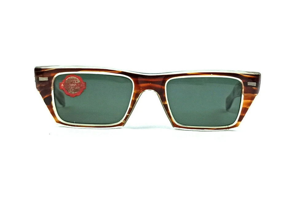 TRUELY RARE SUNGLASSES VINTAGE SAMCO ITALY 1950s ART DECO BLACK FRAME UV400 LENS - Image 2 of 4