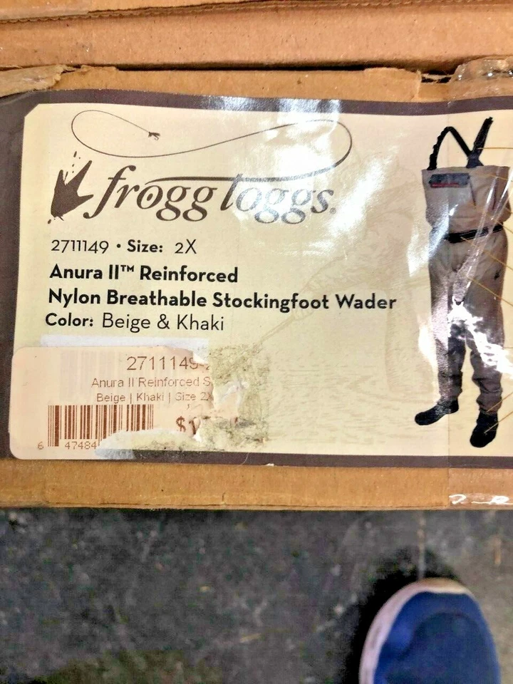 Frogg Toggs Anura II Breathable Stocking foot Chest Wader 2711149 Khaki NEW - Image 4 of 4