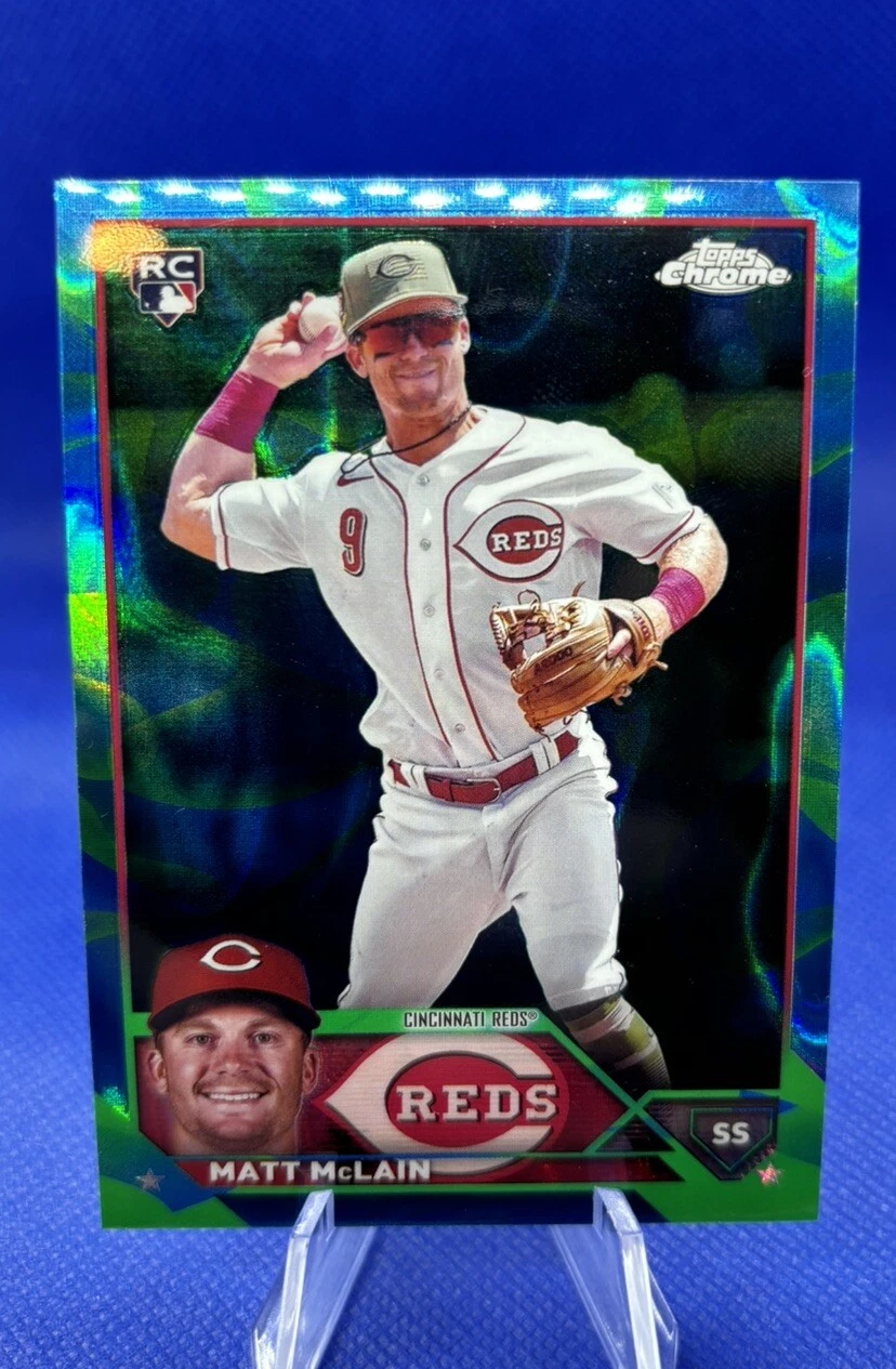 2023 Topps Chrome Update Rookie Matt McLain Blue/Green Lava Lamp /125  RC USC200