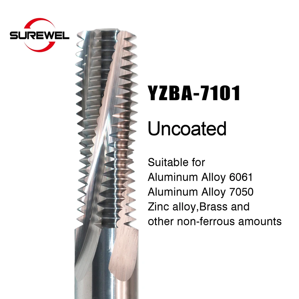 HRC65 CNC Carbide British BSP G1/4-19 Cutter Full Teeth Thread Milling Cutter - Image 2 of 4