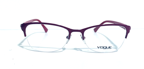 VOGUE VO 4027B 5027 RED SEMI RIMLESS OVAL AUTHENTIC EYEGLASSES RX 55-18-135 MM