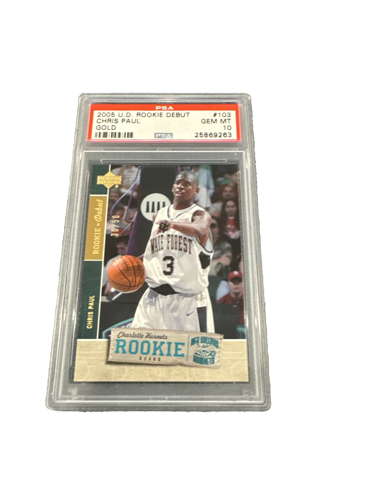 2005-06 Upper Deck ROOKIE Debut GOLD #103 CHRIS PAUL PSA 10 RC 30/50 Low Pop