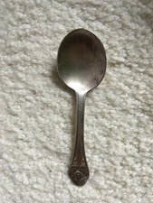 Vintage Winthrop Silver Plate GERBER's Short Cute BABY Sugar SPOON from 1930s