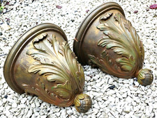 Consoles appliques éclairage bois sculpté feuilles acanthes 1900 Shabby Chic