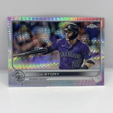 2022 Topps Chrome Baseball Trevor Story Base #27 Prism Refractor