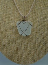 Ice Aqua Sea Glass Pendant: Heart Shape P 39 