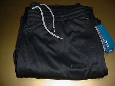 Reebok 100% Polyester Athletic Exercise Jogging Running Pants Black XL Playwarm
