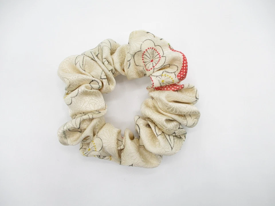 Kimono crujiente de seda blanco X rosa hecho a mano, corbata reciclada, envío desde EE. UU. Foto 2 de 4