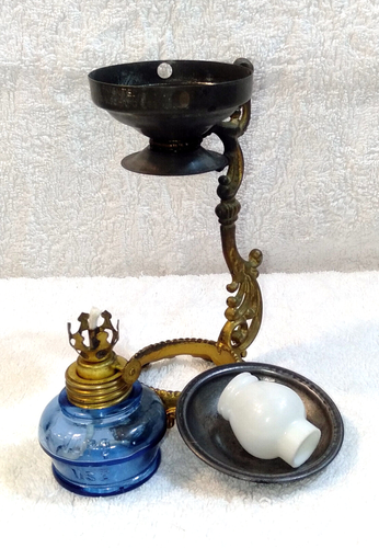 COBALT BLUE VAPO-CRESOLENE 1885-1888 KEROSENE/OIL LAMP VAPORIZER - Picture 16 of 16