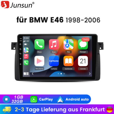 Autoradio Für BMW 3er E46 1998-2006 Carplay Android 15 GPS Navi WIFI BT 32G DAB+