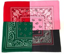 New Cloth Face Covering Bandana 100 Cotton Paisley Print Head Wrap Scarf Wrist
