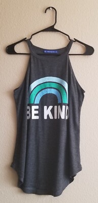 IRISGOD Medium Tank Top Loose Fit Graphic Sleeveless Workout Shirt Be Kind
