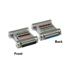 x10 DB25 Male to Female Serial Check Tester LED Indicator Testing RS232 Device