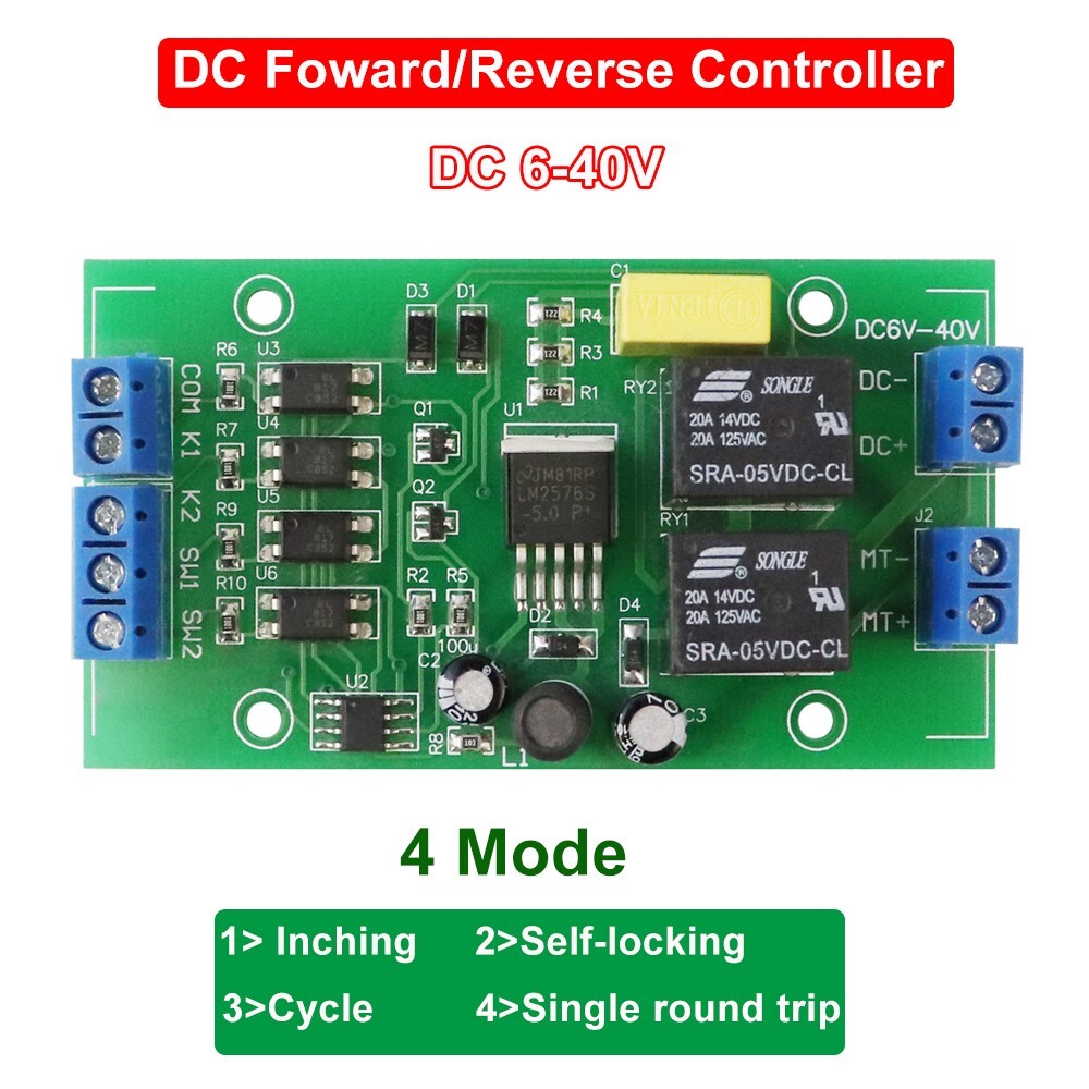 6V 12V 24V Motor Controller Relay Module, Forward/Reverse Limit Switch