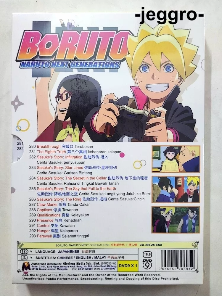 Anime DVD Boruto: Naruto Next Generations Vol. 280-293 Ending ENG SUB All  Region