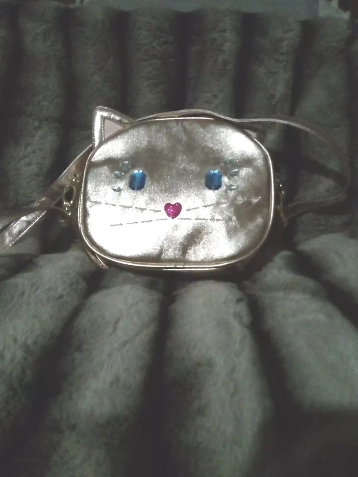 Bolso bandolera Luv BETSEY JOHNSON GATO BOLSO CARTERA ORO ROSA BORDADO Y2K  Foto 3 de 4