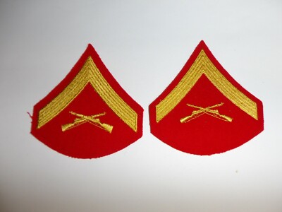 dress blue lance corporal chevrons MCJROTC Enlisted Corporal Chevron