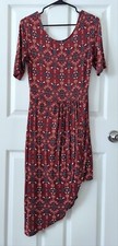 Everly By Francescas Floral Diagonal Hem Dress, Size Medium Womens. Made in USA.