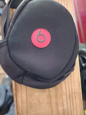 Beats by Dre Headphone Soft Carry Case Zipper Black Red Case Only
